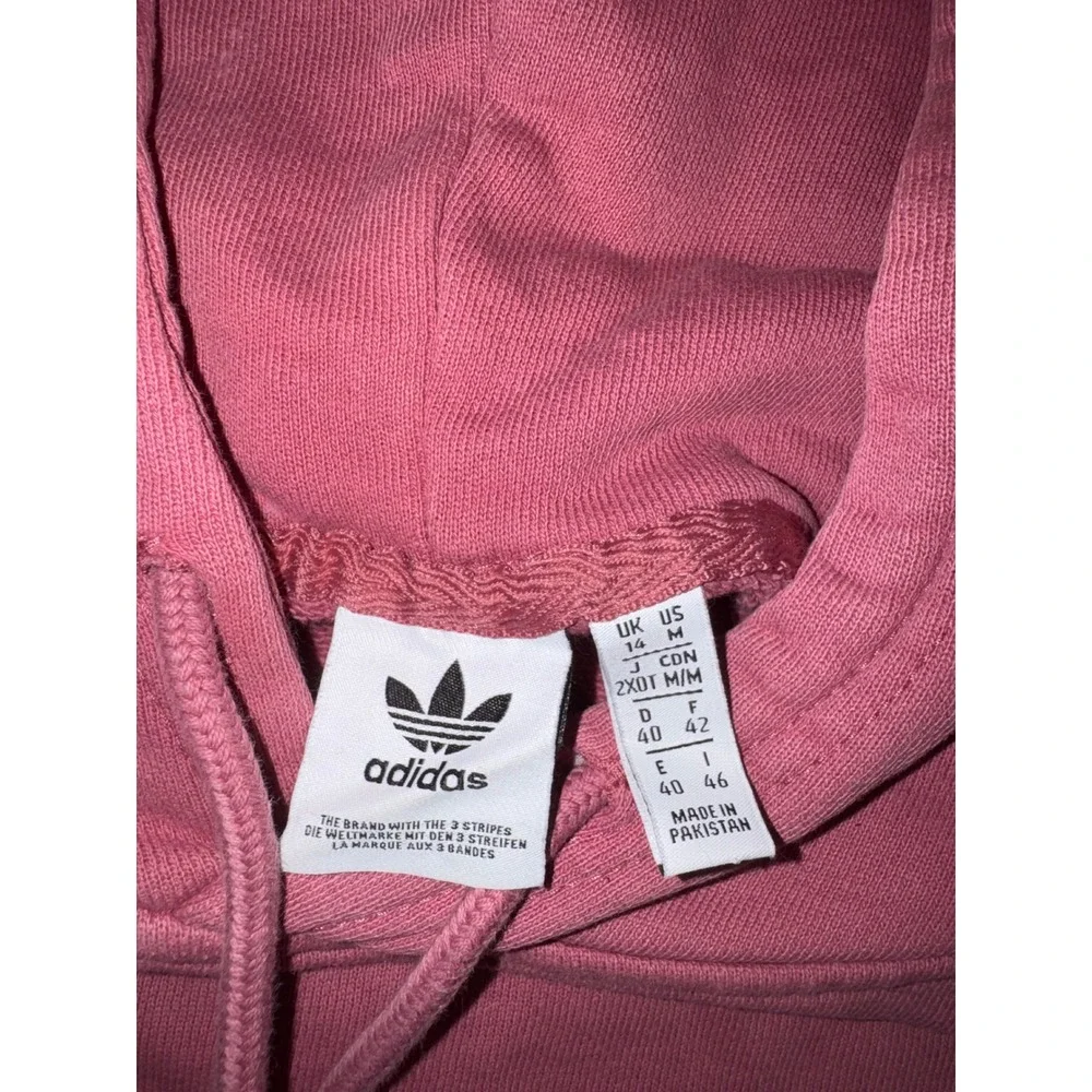 Adidas Originals Mens Vocal Hoodie Pink Double Trefoil Pullover Sweatshirt M